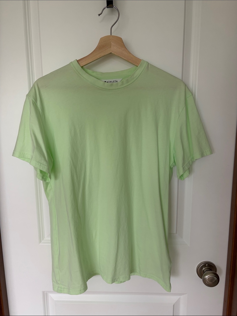 Athleta Lime Green Crew Neck Short Sleeve Tee